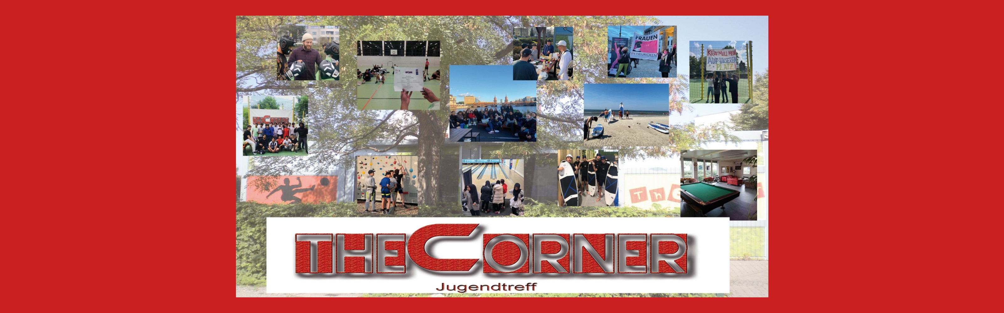 Collage mit Fotos des Jugendclubs TheCorner