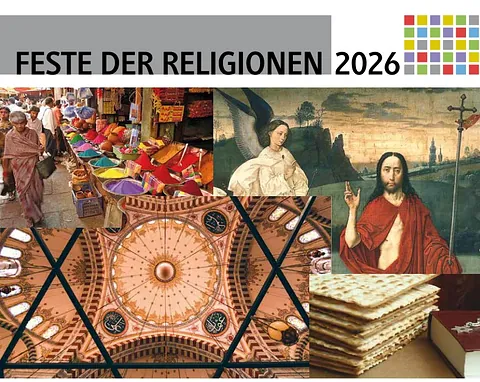 Titelblatt der Broschüre 'Feste der Religionen 2026'