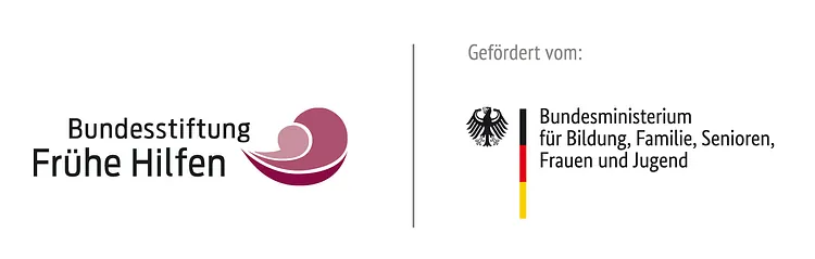 Logos der Bundesstiftung Frühe HIlfen, des Bezirksamtes Neukölln und dem Bundeministerium für Familie, Senioren, Frauen und Jugend