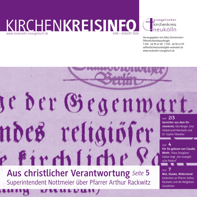 Titelblatt der KirchenkreisInfo Juni 2026 mit Schriftzeichen