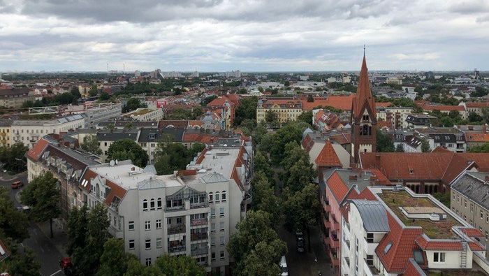 Blick von oben auf Neukölln