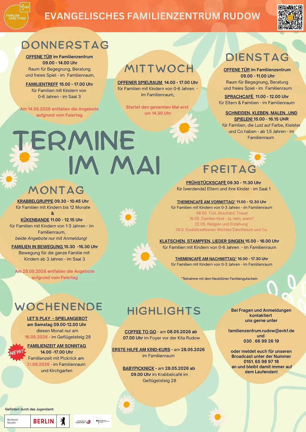 Monatsprogramm des Familienzentrums Rudow